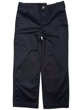 NEW Chicos Wide Leg Crop Black Pants Lightweight Stretch US 2 / Chico’s 00